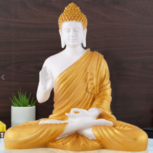 Buddha Idol Statue Showpiece Gift Gifting Item Polystone Home Decor Decoration