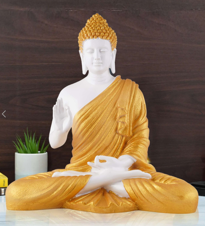 Buddha Idol Statue Showpiece Gift Gifting Item Polystone Home Decor Decoration